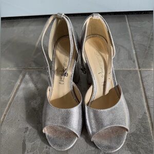 Made in Italy Distressed Metallic Silver Heels